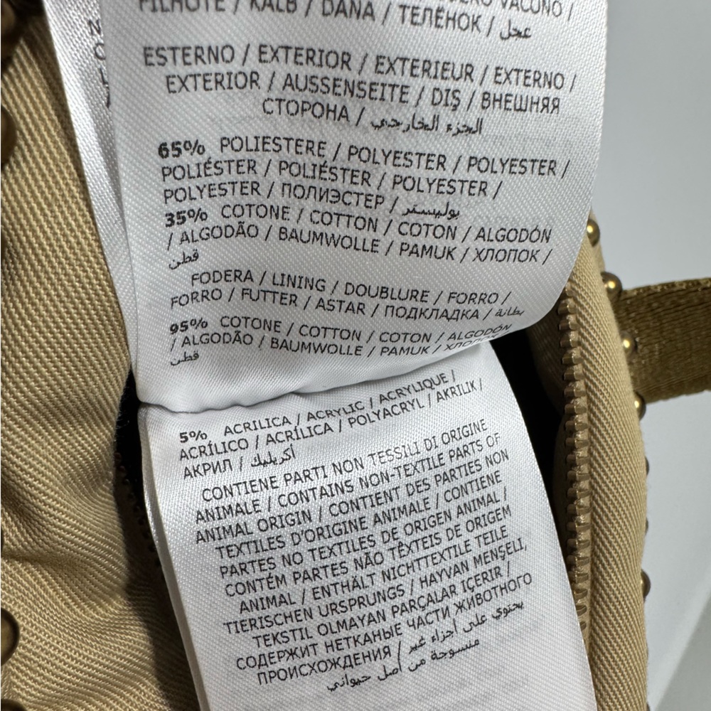 Moncler Micro Caradoc Tote Bag Khaki Gold - Picture 11 of 13